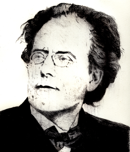 Radierung Gustav Mahler cbyart